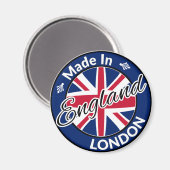 Made in London England Union Jack Flag Magnet (Vorderseite/Rückseite)