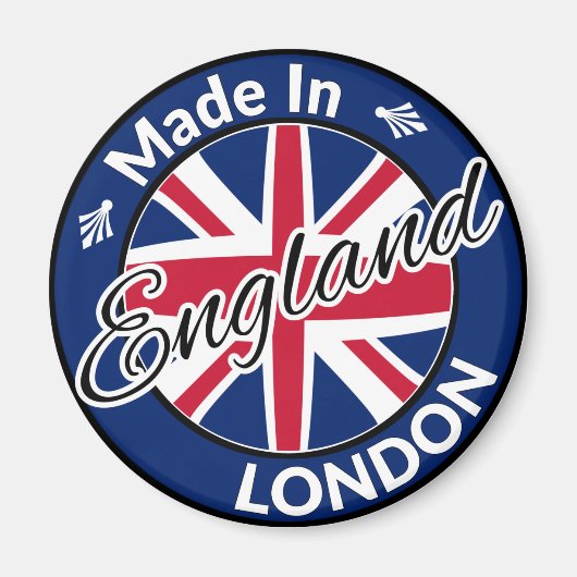Made in London England Union Jack Flag Magnet (Vorne)