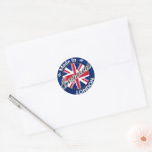Made in London England Union Jack Flag Runder Aufkleber (Umschlag)
