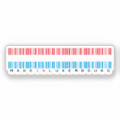 Made in Luxembourg Barcode Flag Aufkleber (Vorderseite)