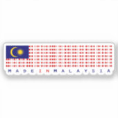 Made in Malaysia Barcode Flag Sticker (Vorderseite)