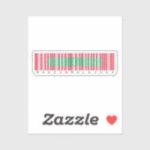 Made in Maldives Barcode Flag Design Aufkleber (Blatt)