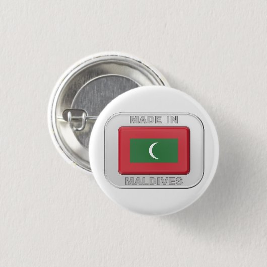 Made in Malediven Button (Vorne & Hinten)