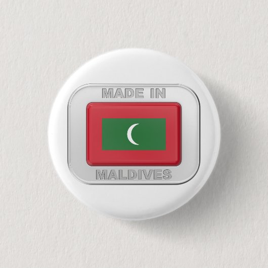 Made in Malediven Button (Vorderseite)