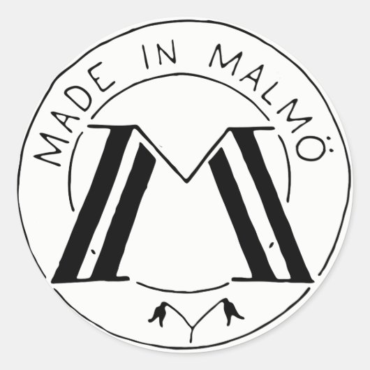 Made in Malmö Aufkleber (Vorderseite)