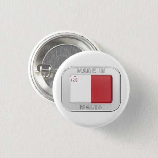 Made in Malta Button (Vorne & Hinten)