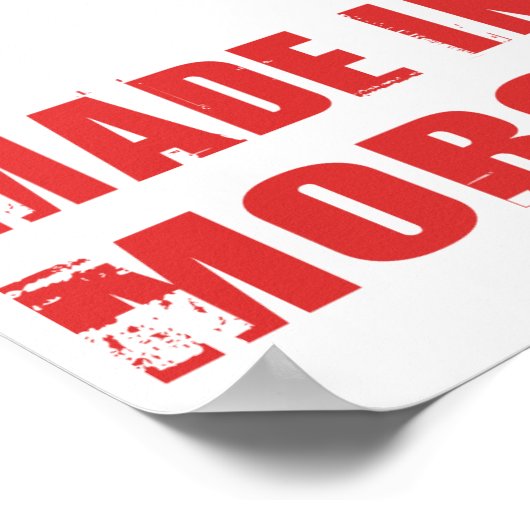 Made in Marokko Poster (Ecke)