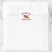 Made in Maryland Quadratischer Aufkleber (Tasche)