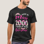 Made in May 2000 21St Birthday Outfit 21 Jahre alt T-Shirt<br><div class="desc">Funny Made im Jahr 2000 21. Geburtstag Outfit macht ein großartiges Geschenk für 21. Geburtstag, 21 Jahre alte phantastische Kleidung für Ihre coole Mutter, Mutter, Mama, Mama, Großmutter, Tante, Ehefrau, Schwester. Perfekte Geschenkideen für Frauen. Phantastisch Seit Mai 2000 Outfit ist ideal für Partys und Feiern für Frauen ab 21 Jahren....</div>