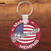 Made in Memphis Tennessee USA Flag Schlüsselanhänger (Vorderseite)