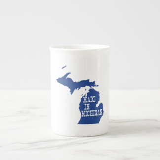 Made in Michigan Shaped Staat Michigander Blue Porzellantasse
