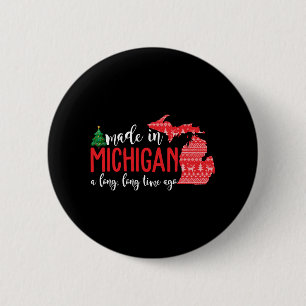Made in Michigan vor langer Zeit Weihnachten Button