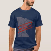 Made in Minnesota Grunge Mens Navy Blue T - Shirt (Vorderseite)
