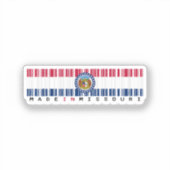 Made in Mississippi Barcode Flag Sticker - Staat (Vorderseite)