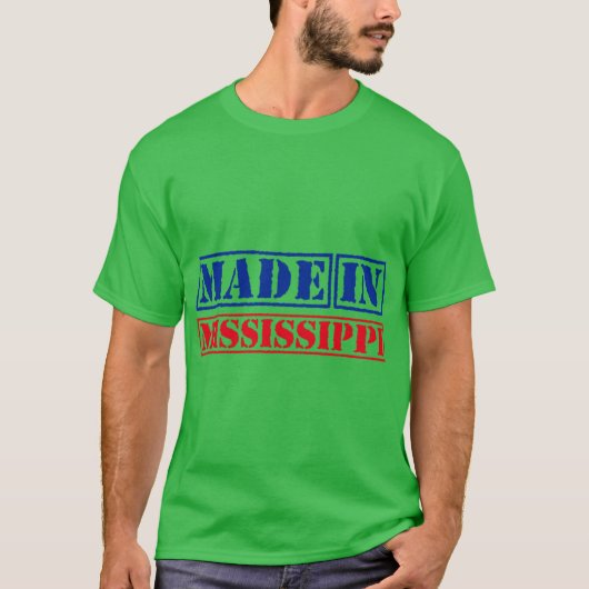 Made in Mississippi United States Oversized T-Shirt (Vorderseite)