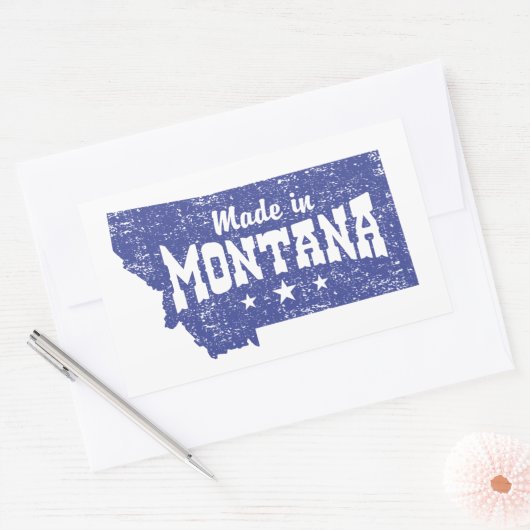 Made in Montana Rechteckiger Aufkleber (Umschlag)