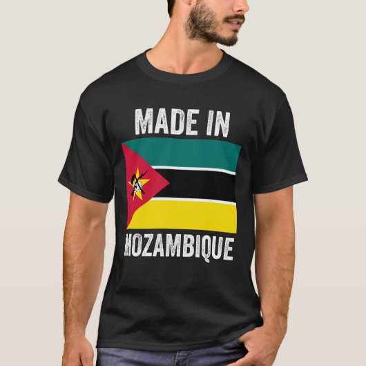 Made in mosambique // World Country National Flag T-Shirt (Vorderseite)