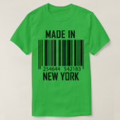 Made in New York Barcode Funny T-Shirt (Design vorne)