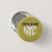 Made in New York Bronx Button (Vorne & Hinten)