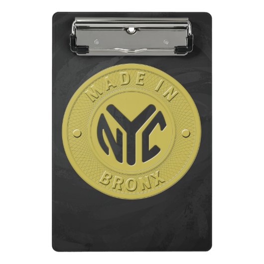 Made in New York Bronx Mini Klemmbrett (Vorderseite)