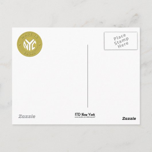 Made in New York Bronx Postkarte (Rückseite)