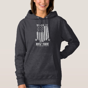 Made in New York das Empire State 1972 Birth Year Hoodie