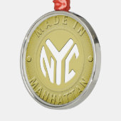 Made in New York Manhattan Silbernes Ornament (Links)