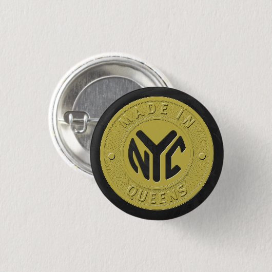 Made in New York Queens Button (Vorne & Hinten)