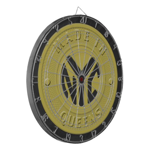 Made in New York Queens Dartscheibe (Vorderseite Links)