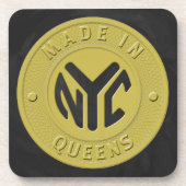 Made in New York Queens Getränkeuntersetzer (Vorderseite)