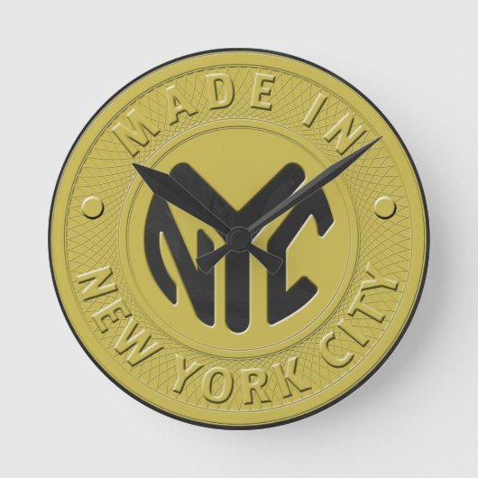 Made in New York Runde Wanduhr (Vorderseite)