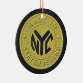 Made in New York Staten Island Keramikornament (Rechts)