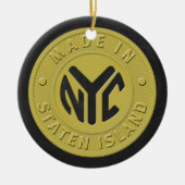 Made in New York Staten Island Keramikornament (Vorne)