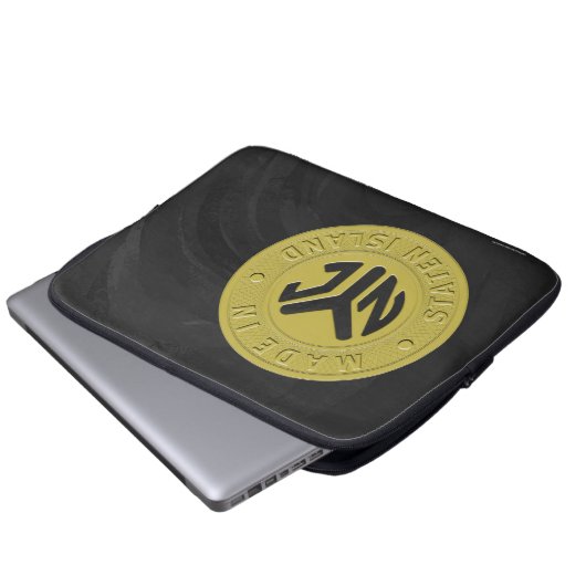 Made in New York Staten Island Laptopschutzhülle (Vorne Knopf)