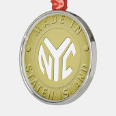 Made in New York Staten Island Silbernes Ornament (Links)