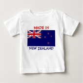 Made in New Zealand with New Zealand Flag Baby T-shirt (Vorderseite)