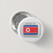 Made in Nordkorea Button (Vorne & Hinten)