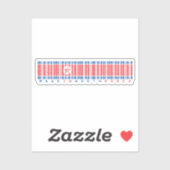 Made in North Korea Barcode Flag Design Aufkleber (Blatt)