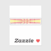 Made in North Macedonia Barcode Flag Aufkleber (Blatt)