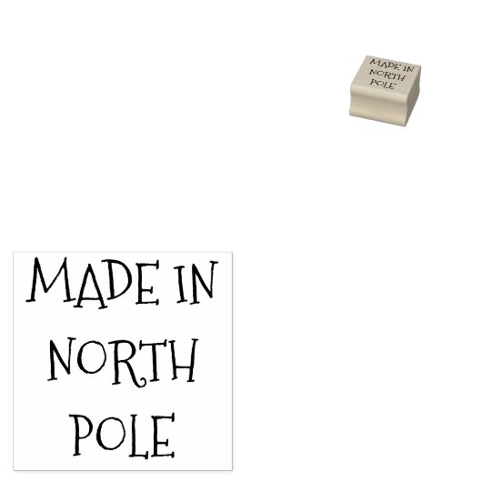 Made in North Pole Gummistempel (Stempel)