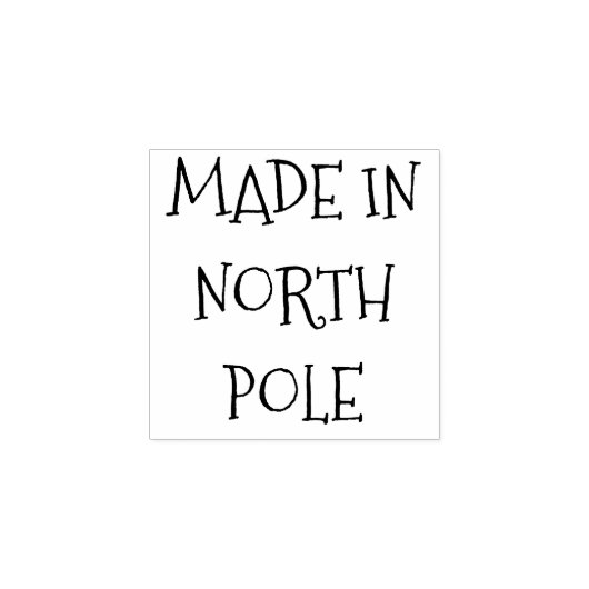 Made in North Pole Gummistempel (Prägung)