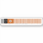 Made in Northern Territory Barcode Flag Sticker (Vorderseite)