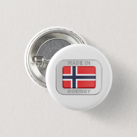 Made in Norwegen Button (Vorne & Hinten)
