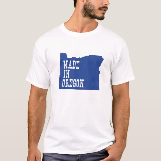 Made in Oregon Oregonian Map Shaped Birth Staat T-Shirt (Vorderseite)