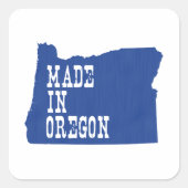 Made in Oregon Quadratischer Aufkleber (Vorderseite)