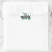 Made in Oregon Runder Aufkleber (Tasche)