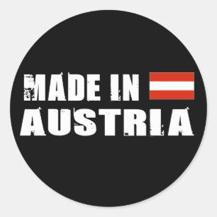 Made in Österreich Runder Aufkleber
