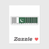 Made in Pakistan Barcode Flag Design Aufkleber (Blatt)