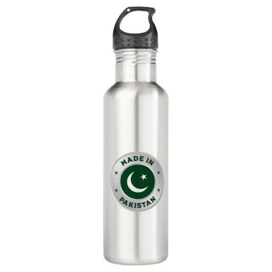 Made in Pakistan Edelstahlflasche (Vorderseite)