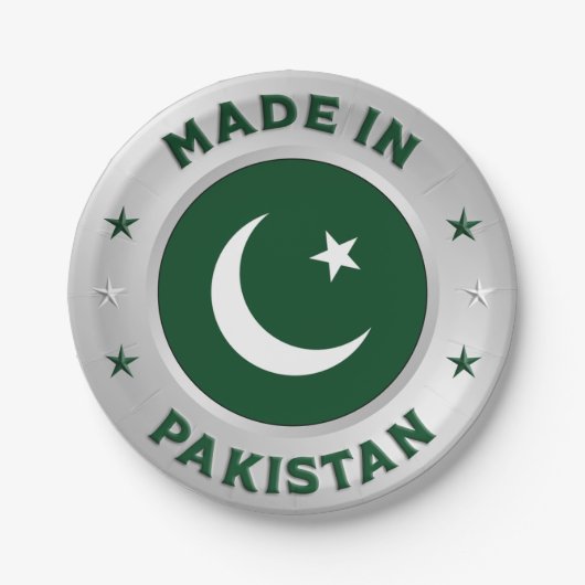 Made in Pakistan Pappteller (Vorderseite)